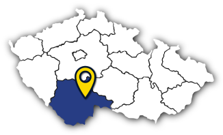 Mapa ČR s lokací obce Drahov