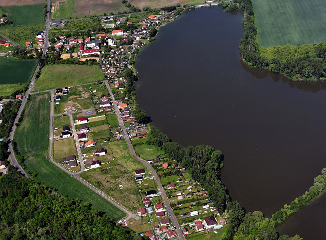 letecká pohled na Staré Srbice